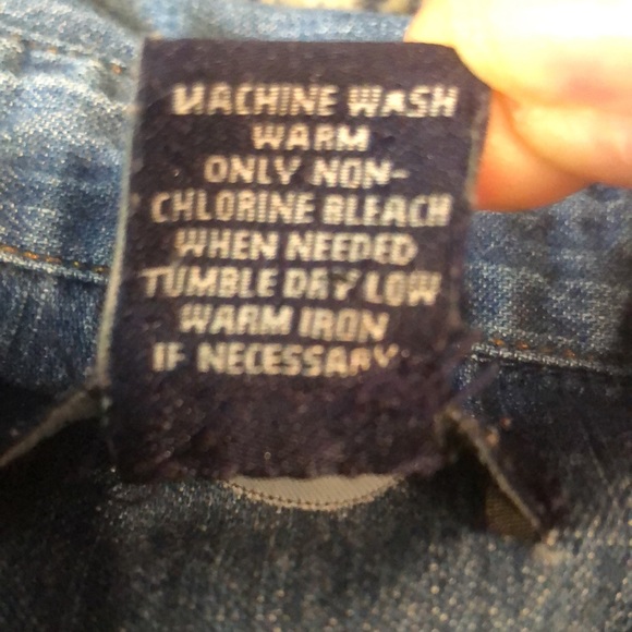 ANN TAYLOR 💯% cotton denim tunic top•front lacing•long sleeve•size 8 - Picture 14 of 17